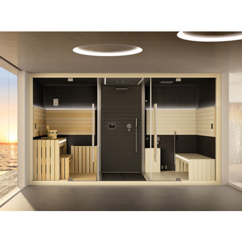 Jacuzzi Sasha 2.0 9600-0010-0 sauna modular con hammam y ducha de experiencia | Edilceramdesign