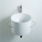 Agape Bucatini ACER0740N Lavabo de cerámica blanco suspendido | Edilceram Design