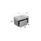 Falper. Quattro.zero Armario #CJ 1 cajón, compartimento abierto y lavabo mural D8H | Edilceramdesign