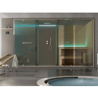 Cabina de ducha Hafro Sistema de bienestar Ethos con espacio de ducha para sauna y ducha integrada SSAET5E1SH | Edilceramdesign