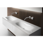 Falper ViaVeneto #DJV mueble con 2 cajones y encimera de lavabo doble integrada en cristal pulido 160 cm | Edilceramdesign