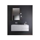 Falper ViaVeneto #P2R mueble 3 cajones y encimera de lavabo integrada en Cristalplant 120 cm | Edilceramdesign
