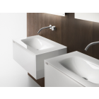 Falper ViaVeneto #DGV mueble de 1 cajón y encimera de lavabo de cristal pulido integrada 80 cm | Edilceramdesign
