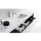 Falper ViaVeneto #DPV mueble 1 cajón y encimera de lavabo integrada en ceramilux 80 cm | Edilceramdesign