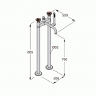 Boffi Tubo RGFP05 unidad de bañera de pie | Edilceram Design