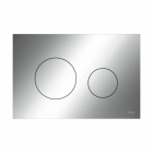 Placa Wc 2 botones de plástico cromado pulido Teceloop 9240921 | Edilceramdesign