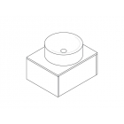 Salvatori Lavabo redondo de sobremesa Balnea con sistema modular L60 H30 | Edilceramdesign