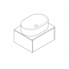 Salvatori Lavabo ovalado de sobremesa Balnea con sistema modular L60 H30 | Edilceramdesign