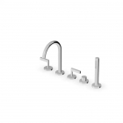 Zucchetti Simply Beautiful ZSB5474 Mezclador de bañera de 5 agujeros con ducha de mano | Edilceramdesign