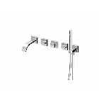 Zucchetti Aguablu ZA5745 mezclador de bañera de pared con ducha de mano y desviador | Edilceramdesign