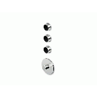 Mezclador termostático de pared Zucchetti Savoir ZSA661 con 3 llaves de paso | Edilceramdesign