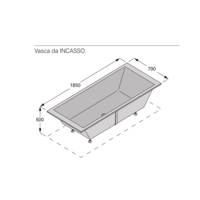 Boffi Swim C QAWSSR01 bañera empotrada en el suelo | Edilceram Design