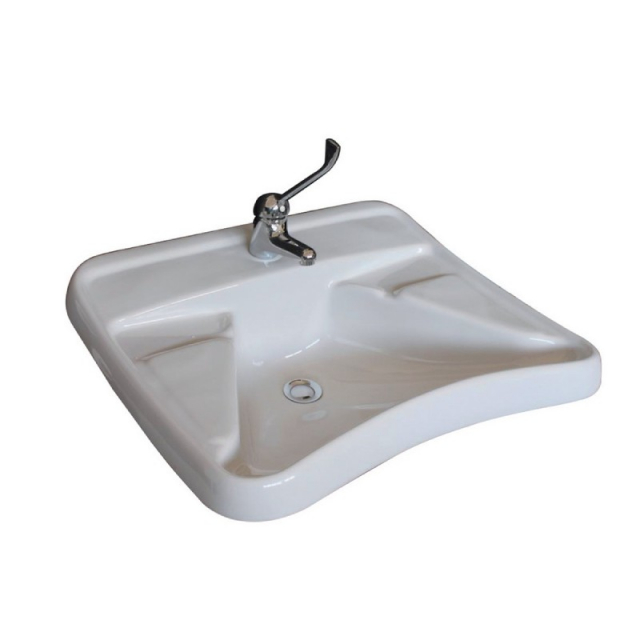 Lavabo ergonómico para discapacitados 70x60 cm Civita Cromo HH 100 LAB | Edilceram Design