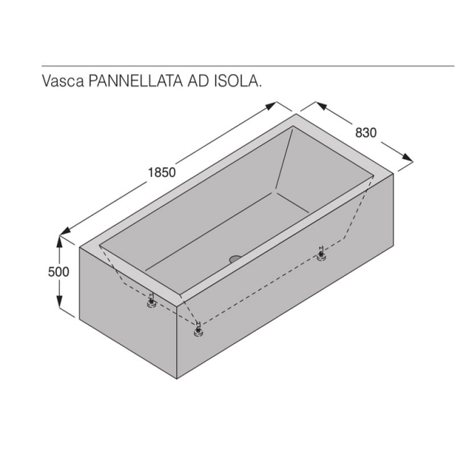 Boffi Bañera independiente Swim C Paneled Island QAWISR01 | Edilceram Design