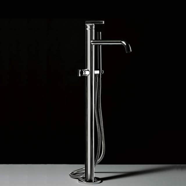 Boffi Liquid RESL17 Mezclador de bañera de pie con ducha de mano, caño y desviador | Edilceramdesign